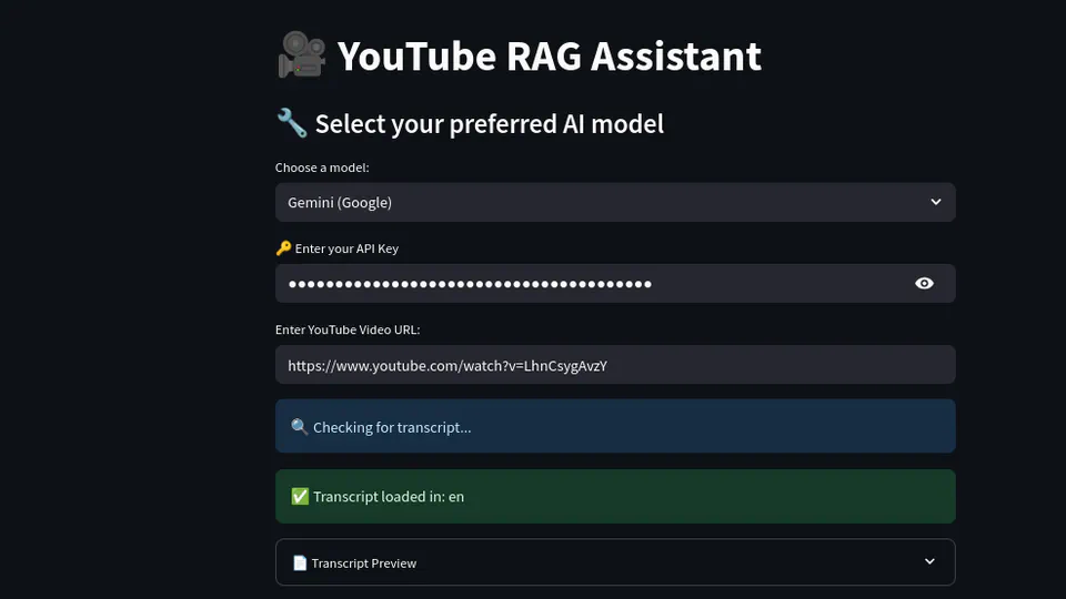 YT Bot using RAG